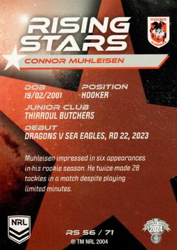 2024 NRL Traders Titanium - Rising Stars #RS56 Connor Muhleisen Back